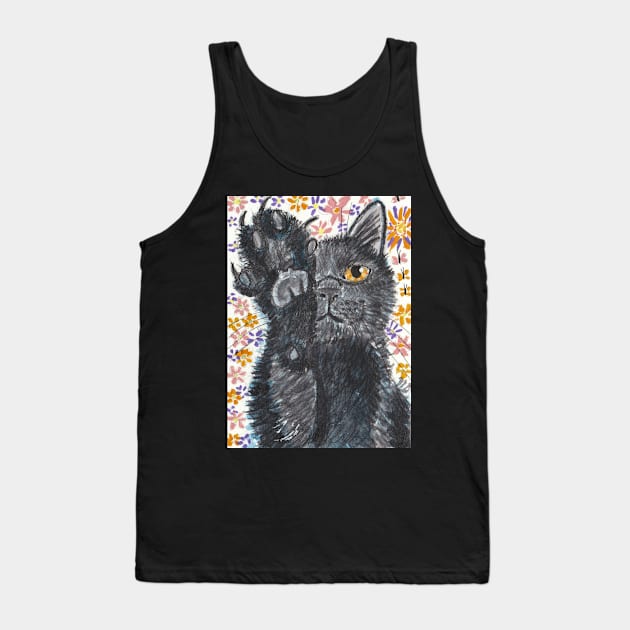 Cute black cat Tank Top by SamsArtworks